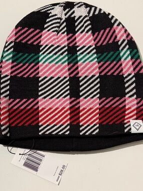Vera Bradley Plaid Reversible Beanie NWT